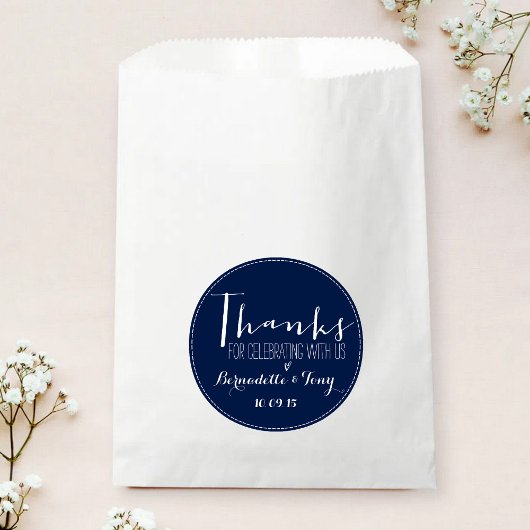 感謝してい祝一緒に！シック結婚式の引き出物 フェイバーバッグ