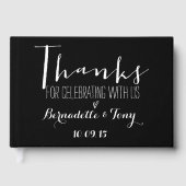 感謝してい祝一緒に！トレンディー結婚の ゲストブック (正面)