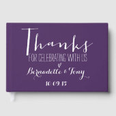 感謝してい祝一緒に！パープル結婚ズ ゲストブック (正面)