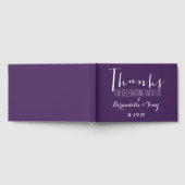 感謝してい祝一緒に！パープル結婚ズ ゲストブック (全面)