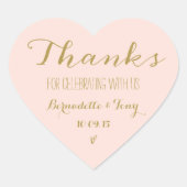 感謝してい祝一緒に！結婚感謝 ハートシール (正面)