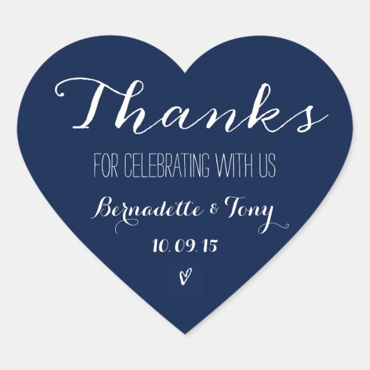 感謝してい祝一緒に!結婚感謝 ハートシール (正面)