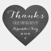 感謝してい祝一緒に！結婚感謝 ハートシール (正面)