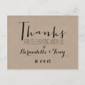 感謝してい祝一緒に！結婚感謝 ポストカード (正面)