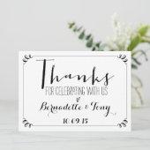 感謝してい祝一緒に！結婚感謝 招待状 (スタンド正面)