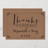 感謝してい祝一緒に！結婚感謝 招待状 (正面/裏面)