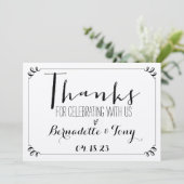 感謝してい祝一緒に!結婚感謝 招待状 (スタンド正面)