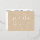 感謝してい祝一緒に！結婚感謝 箔招待状ポストカード (正面/裏面)