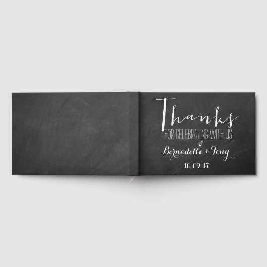 感謝してい祝一緒に!黒板結婚病 ゲストブック (全面)