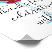 感謝してい祝For For UsカクテルGlass Wall ポスター (角)