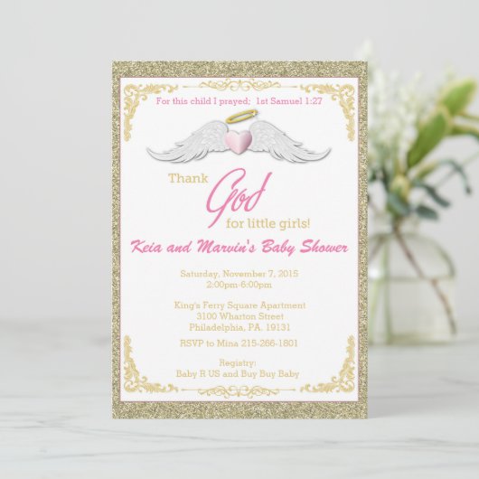 感謝してい神の天使の赤ちゃん 招待状 (スタンド正面)