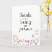 感謝してい私のパーソンカード カード (黄色い花)