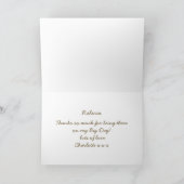 感謝してい私の花嫁付き添いカードのビーチ サンキューカード (内部)