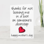 感謝してい箱に入離れれて僕を呼ばないのは母の日 カード (正面)