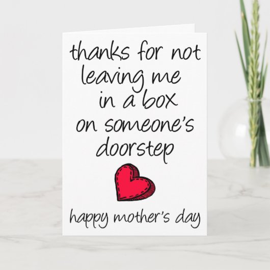 感謝してい箱に入離れれて僕を呼ばないのは母の日 カード (正面)