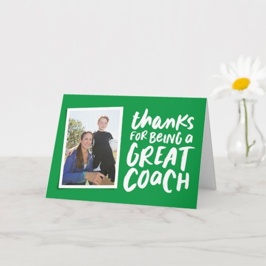 感謝してい素晴らしコーチで感謝していす カード (小さな植物)