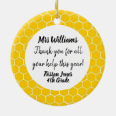 感謝してい素晴らし先生 セラミックオーナメント (裏面)