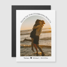 感謝してい結婚のアーチ型写真磁石