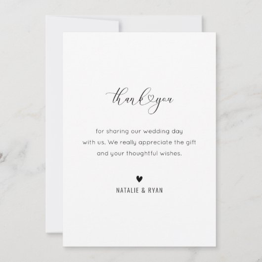感謝してい結婚の写真カード サンキューカード (裏面)