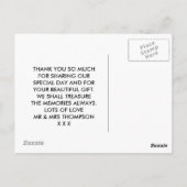 感謝してい結婚の写真パーソナライズされたカード ポストカード (裏面)