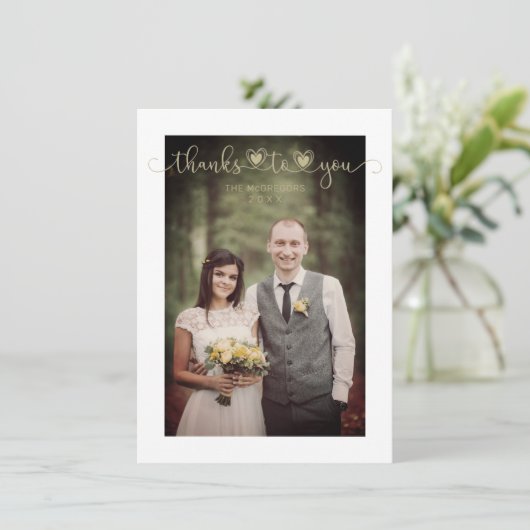 感謝してい結婚の金ゴールドカスタムスお洒落ト (スタンド正面)