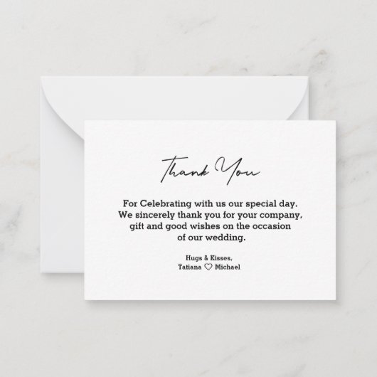 感謝してい結婚の4枚の写真のコラージュ ノートカード (裏面)