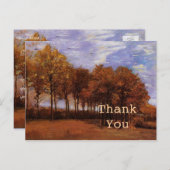 感謝してい結婚は秋の結婚式用の葉書だ。 ポストカード (正面/裏面)