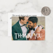 感謝してい結婚ゲイの写真のqrコード ノートカード (正面/裏面インサイチュ)