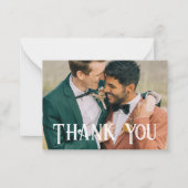 感謝してい結婚ゲイの写真のqrコード ノートカード (正面)