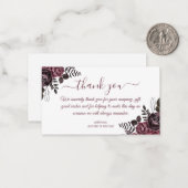 感謝してい結婚フローラのモダン赤い文字 ノートカード (正面/裏面インサイチュ)