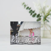 感謝してい結婚君のハガキ&ラヴ&感謝してい ポストカード (スタンド正面)