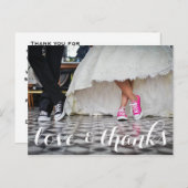 感謝してい結婚君のハガキ&ラヴ&感謝してい ポストカード (正面/裏面)