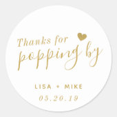 感謝してい結婚式の引き出物でポップパーソナライズされたする ラウンドシール (正面)