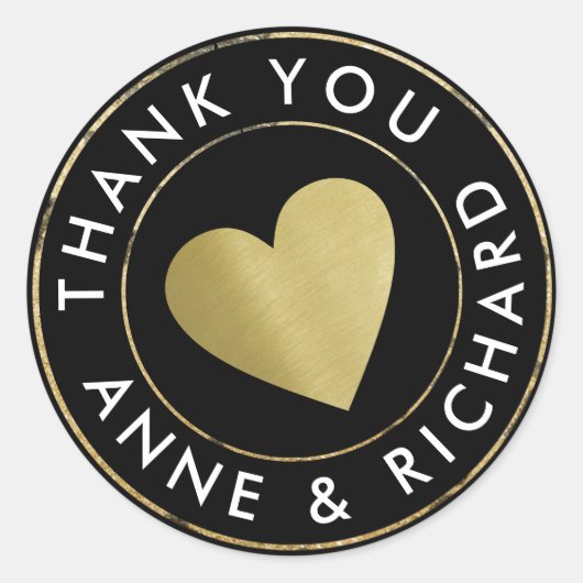 感謝してい結婚式の引き出物 ラウンドシール (正面)