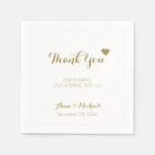 感謝してい結婚式パーティー スタンダードカクテルナプキン (正面)