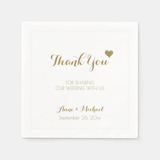 感謝してい結婚式パーティー スタンダードカクテルナプキン (正面)