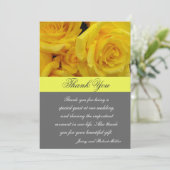 感謝してい結婚黄色いバラの花 サンキューカード (スタンド正面)