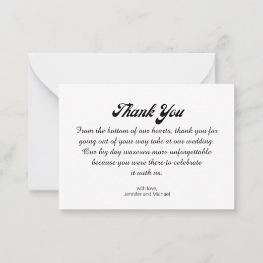 感謝してい結婚4枚の写真コラージュのレトロスクリプト ノートカード (裏面)