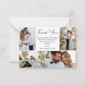 感謝してい結婚4枚の写真コラージュシンプルミニマル4 ノートカード (正面)