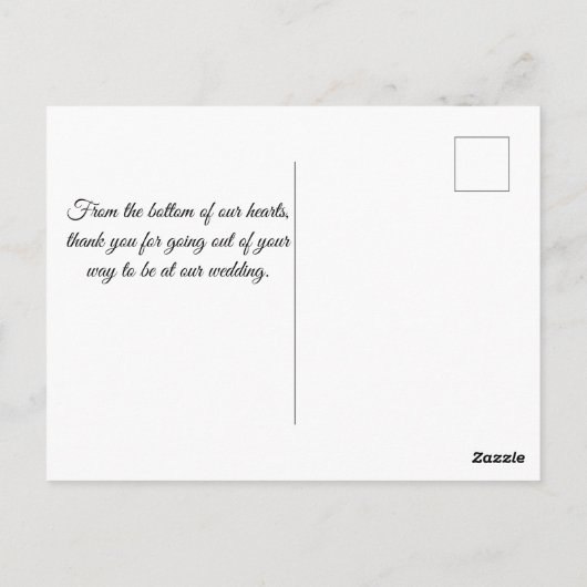 感謝してい結婚6枚の写真コラージュ ポストカード (裏面)