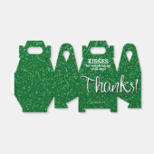 感謝してい緑フェイクグリッター フェイバーボックス (折り畳みなし)