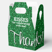 感謝してい緑フェイクグリッター フェイバーボックス (オープン)