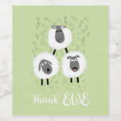 感謝してい羊の農家のクリスマスの陶器のオーナ ワインラベル (シングルラベル)