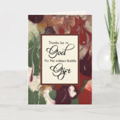 感謝してい聖降誕祭を神に捧げる カード (正面)