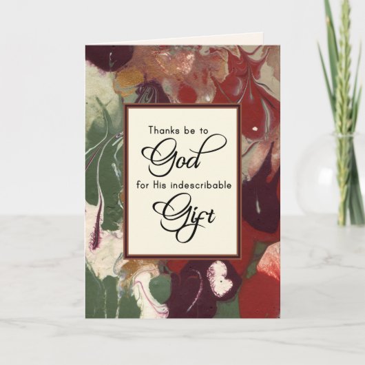 感謝してい聖降誕祭を神に捧げる カード (正面)