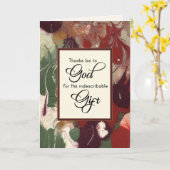 感謝してい聖降誕祭を神に捧げる カード (黄色い花)