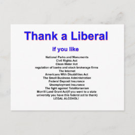 感謝してい自由主義の葉書 ポストカード