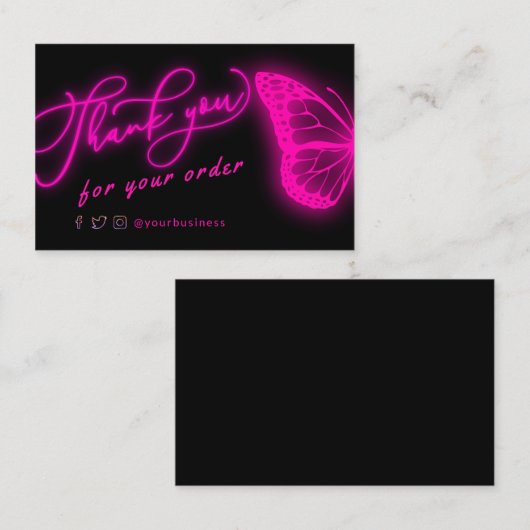 感謝してい蝶 名刺 (正面/裏面)