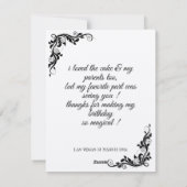 感謝してい誕生日カード シーズンカード (裏面)