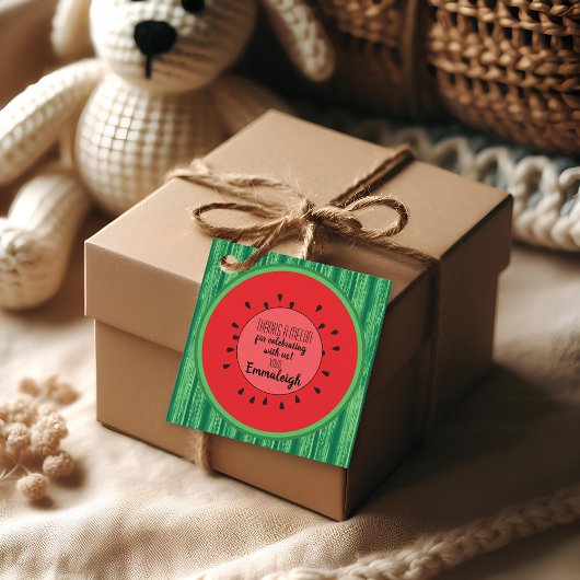 感謝してい誕生日スイカ小 フェイバータグ